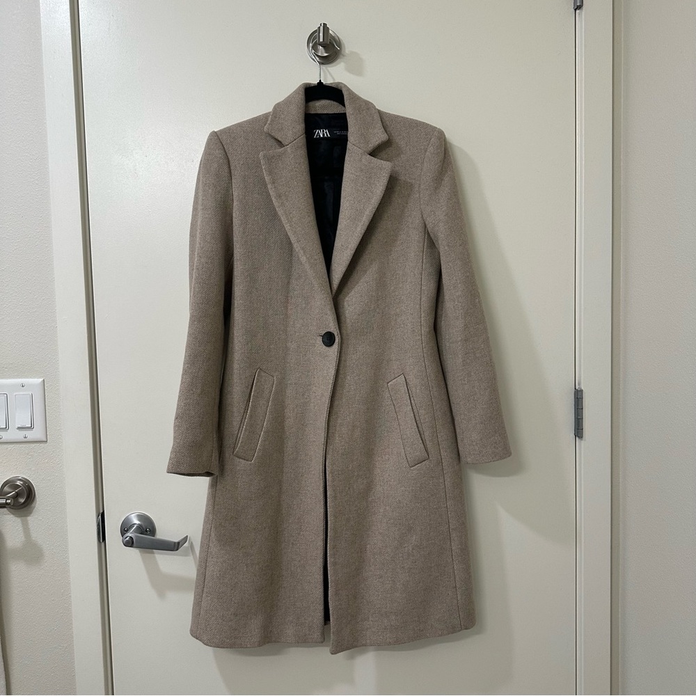 Zara - Women's Tan Coat